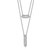 14k White Gold 3/8 carat Baguette Diamond Double Strand 18 inch Necklace
