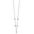 14k White Gold 3/8 carat Diamond Bezel-set Dangles 5-station 18 inch Necklace