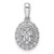 14k White Gold 3/8 carat Lab Grown Diamond VS/SI Oval Halo Pendant