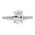 14k White Gold 3/8 carat Lab Grown Diamond VS/SI+ G+ 1 1/2 carat center Flair Oval Semi Mount Engagement Ring