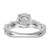 14k White Gold 3/8 carat Lab Grown Diamond VS/SI+ G+ 1 carat Center Oval Semi Mount Engagement Ring - RM-FDFC16B5-6137