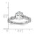 14k White Gold 3/8 carat Lab Grown Diamond VS/SI+ G+ 1 carat Center Oval Semi Mount Engagement Ring - RM-FDFC16B5-6137