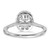 14k White Gold 3/8 carat Lab Grown Diamond VS/SI+ G+ 1 carat Center Oval Semi Mount Halo Engagement Ring