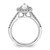 14k White Gold 3/8 carat Lab Grown Diamond VS/SI+ G+ 1 carat Center Pear Semi Mount Halo Engagement Ring