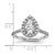 14k White Gold 3/8 carat Lab Grown Diamond VS/SI+ G+ 1 carat Center Pear Semi Mount Halo Engagement Ring