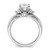 14k White Gold 3/8 carat Lab Grown Diamond VS/SI+ G+ 1 carat Center Round Semi Mount Shared Prong Engagement Ring