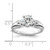 14k White Gold 3/8 carat Lab Grown Diamond VS/SI+ G+ 1 carat Center Round Semi Mount Shared Prong Engagement Ring