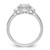 14k White Gold 3/8 carat Lab Grown Diamond VS/SI+ G+ 1 carat Center Round Semi Mount Three Stone Engagement Ring
