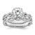 14k White Gold 3/8 carat Lab Grown Diamond VS/SI+ G+ 1 carat Center Semi Mount Engagement Ring
