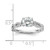 14k White Gold 3/8 carat Lab Grown Diamond VS/SI+ G+ 1 carat Center Semi Mount Engagement Ring