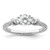 14k White Gold 3/8 carat Lab Grown Diamond VS/SI+ G+ 1/2 carat Center Semi Mount Engagement Ring
