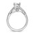 14k White Gold 3/8 carat Lab Grown Diamond VS/SI+ G+ 3/4 carat Center Round Semi Mount Channel Set Shared Prong Engagement Ring