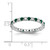 14k White Gold 3/8 carat Lab Grown Diamond VS/SI+ G+ and Lab Created Emerald Size 4 Eternity Band