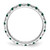 14k White Gold 3/8 carat Lab Grown Diamond VS/SI+ G+ and Lab Created Emerald Size 4.5 Eternity Band