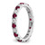 14k White Gold 3/8 carat Lab Grown Diamond VS/SI+ G+ and Lab Created Ruby Size 5 Eternity Band - ET-D79817A3-7145