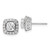 14k White Gold 3/8 carat Lab Grown Diamond VS/SI+ G+ April Birthstone White Sapphire Halo Post Earrings