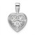 14k White Gold 3/8 carat Lab Grown Diamond VS/SI+ G+ Complete Framed Heart Pendant