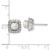 14k White Gold 3/8 carat Lab Grown Diamond VS/SI+ G+ June Birthstone Freshwater Cultered Pearl Halo Post Earrings