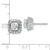 14k White Gold 3/8 carat Lab Grown Diamond VS/SI+ G+ March Birthstone Aquamarine Halo Post Earrings