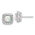 14k White Gold 3/8 carat Lab Grown Diamond VS/SI+ G+ October Birthstone Lab Created Opal Halo Post Earrings