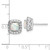 14k White Gold 3/8 carat Lab Grown Diamond VS/SI+ G+ October Birthstone Lab Created Opal Halo Post Earrings