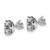 14k White Gold 3/8 ctw Lab Grown Diamond VS/SI+ G+ Round 3 Prong Heavy Wt. Stud Earrings