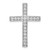 14k White Gold 3/8ct. Diamond Cross Chain Slide - PM-D68313D5-4992