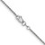 14K White Gold 30 inch 1.4mm Round Open Link Cable with Lobster Clasp Chain