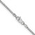 14K White Gold 30 inch 1.5mm Box with Lobster Clasp Chain
