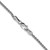14K White Gold 30 inch 1.7mm Spiga with Lobster Clasp Chain