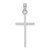 14K White Gold 3-D and Polished Stick Cross Charm - K8-44D251BB-7658