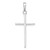 14K White Gold 3-D and Polished Stick Cross Pendant