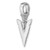 14K White Gold 3-D Arrowhead Charm