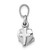 14K White Gold 3D Faith, Hope and Charity Charm