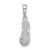 14K White Gold 3D HAWAII Flip-Flop Pendant