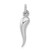 14k White Gold 3D Italian Horn Charm - XC-52C4FCBA-8099