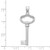 14K White Gold 3D KEY TO MY HEART Key Charm