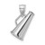 14K White Gold 3-D Megaphone Charm