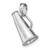 14K White Gold 3-D Megaphone Charm