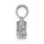 14K White Gold 3-D Miniature Train Charm - D1-8E9F31EA-3473