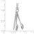 14K White Gold 3-D Moveable Knife, Fork, and Spoon Charm