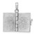 14K White Gold 3-D Moveable Ten Commandments Book Charm