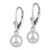 14K White Gold 3-D Peace Symbol Leverback Earrings - TF-BF2B9260-8467