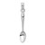 14K White Gold 3-D Table Spoon Pendant