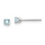 14k White Gold 3mm Aquamarine Stud Earrings