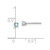 14k White Gold 3mm Aquamarine Stud Earrings