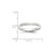 14k White Gold 3mm Half Round with Edge Wedding Band Size 10