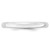 14k White Gold 3mm Lightweight Comfort Fit Wedding Band Size 8