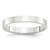 14k White Gold 3mm Lightweight Flat Wedding Band Size 11.5