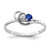 14k White Gold 3mm Sapphire AA Diamond ring